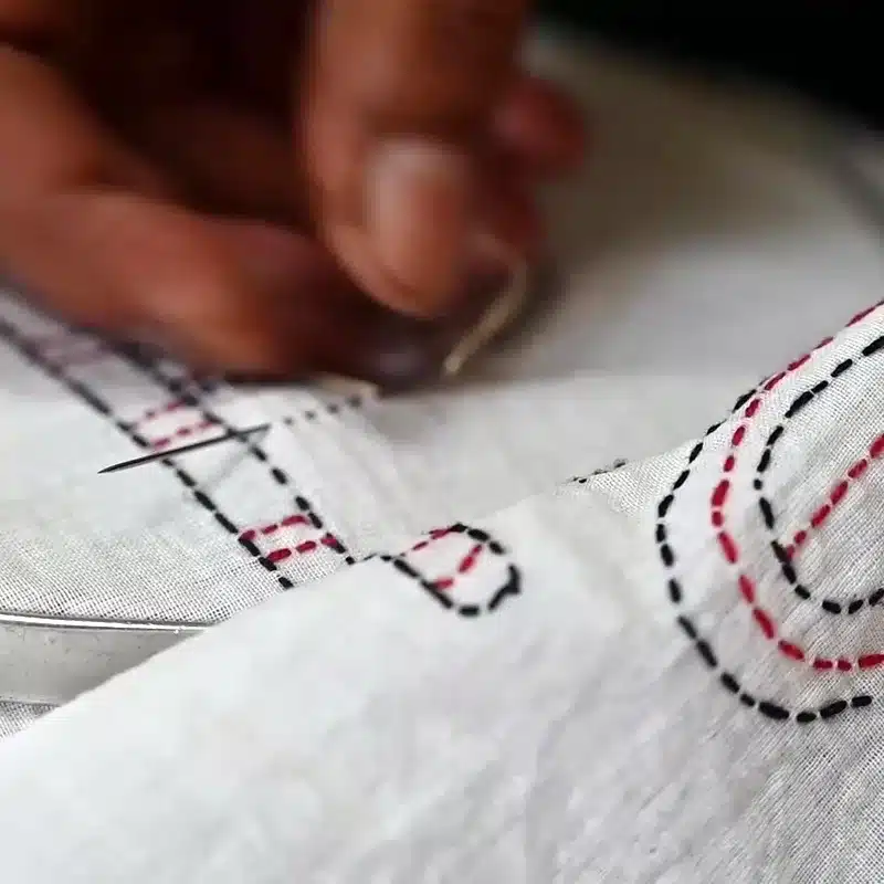 Hand stitching